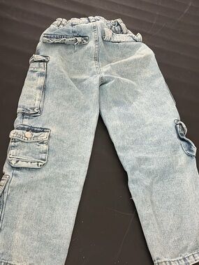 Urban Outfitters Light Wash Kids Cargo Jeans